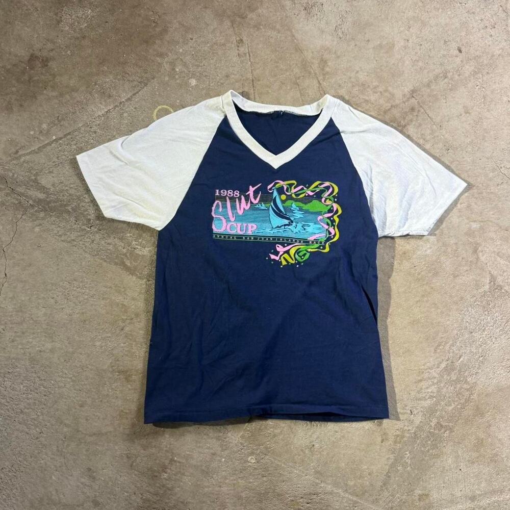 Vintage VTG 80’s San Juan Islands Sailing Cup Single Stitch Graphic T-Shirt